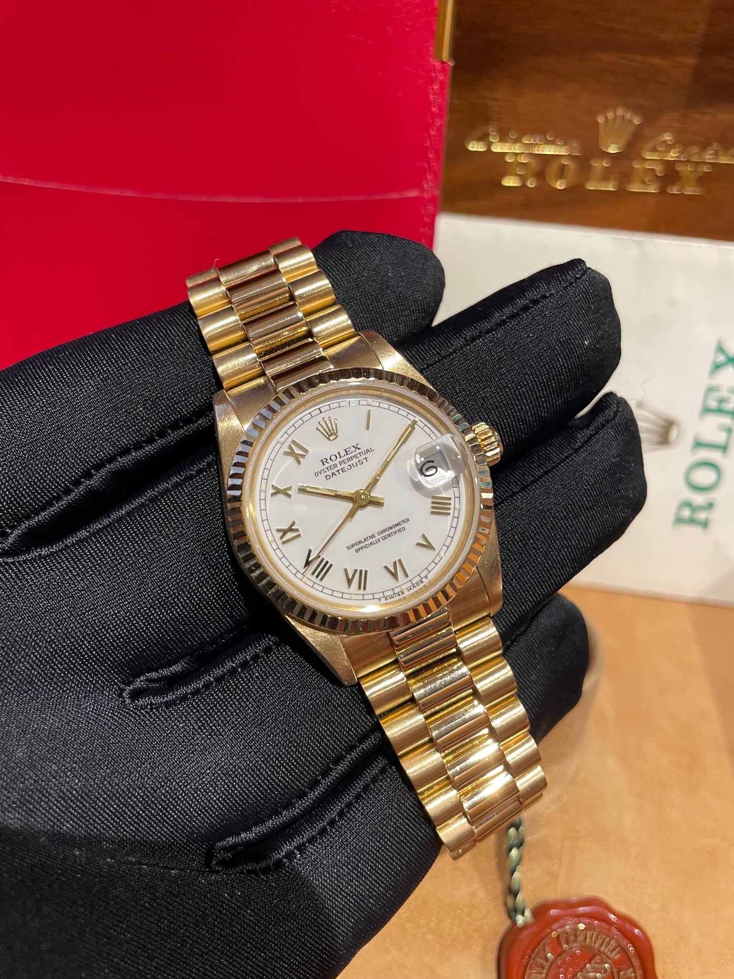 ROLEX DATEJUST 31 68278 SCATOLA E GARANZIA 1996