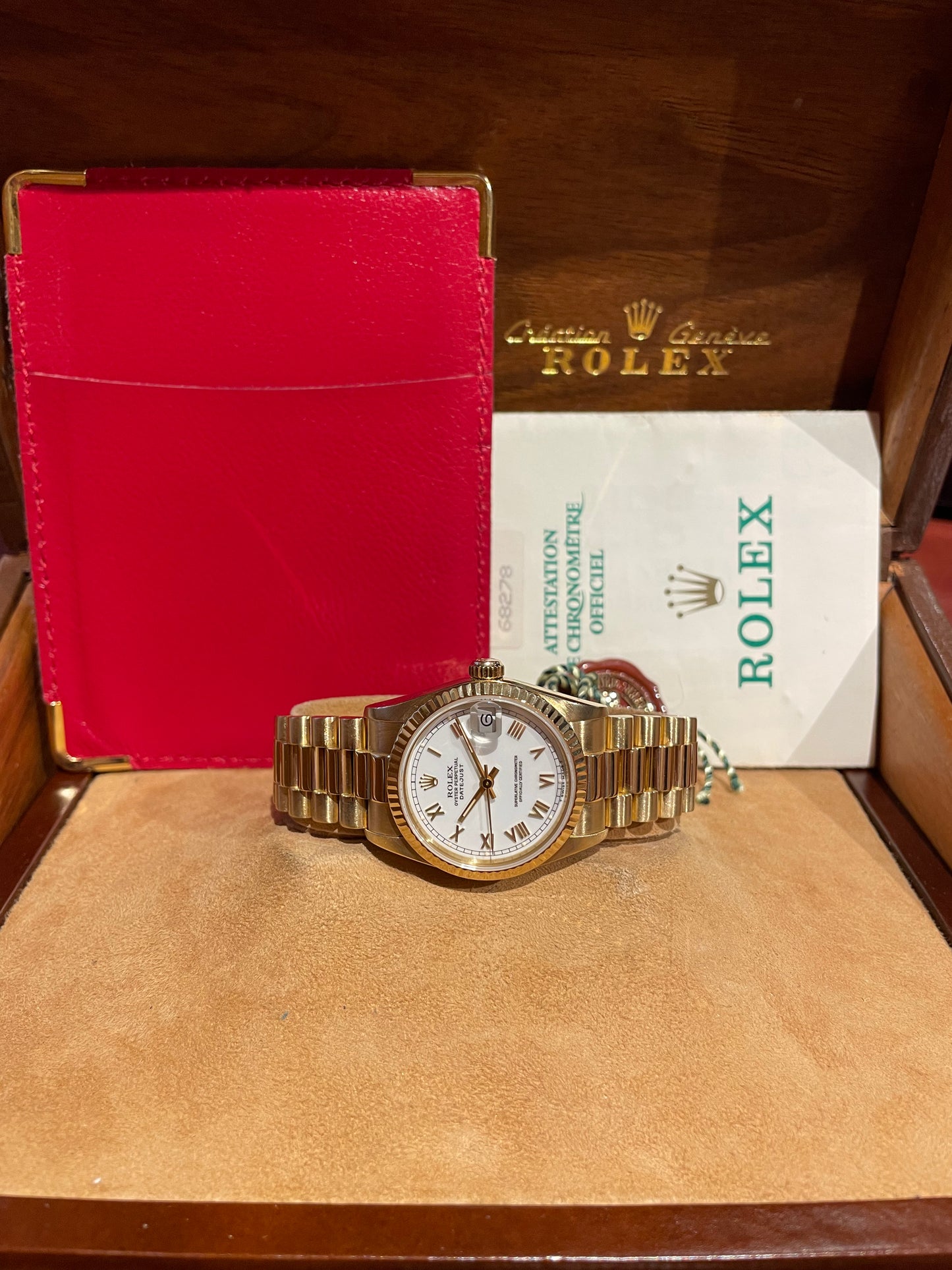 ROLEX DATEJUST 31 68278 SCATOLA E GARANZIA 1996