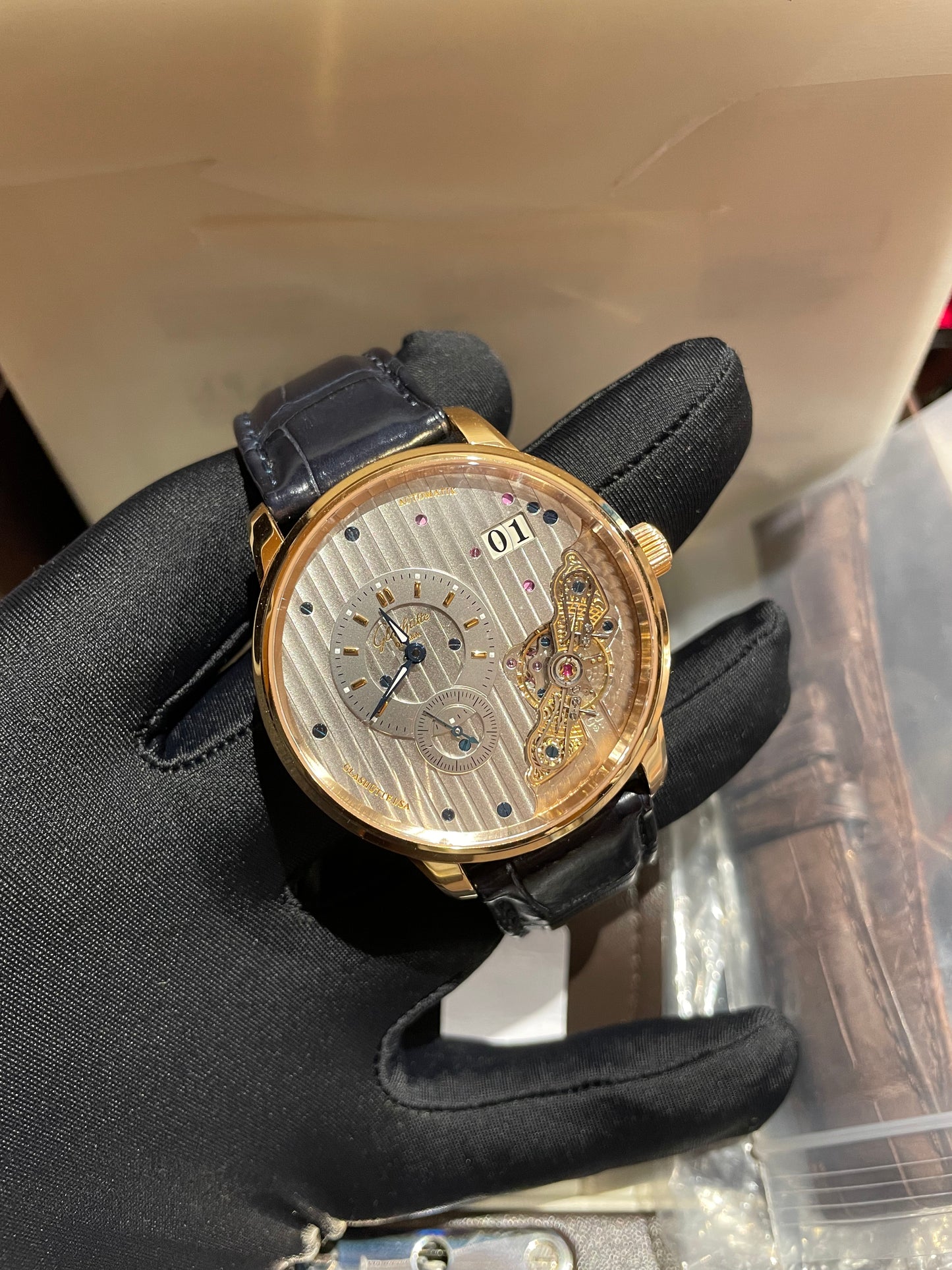 GLASHUTTE PANOMATIC INVERSE 19102010530 FULL SET 2021