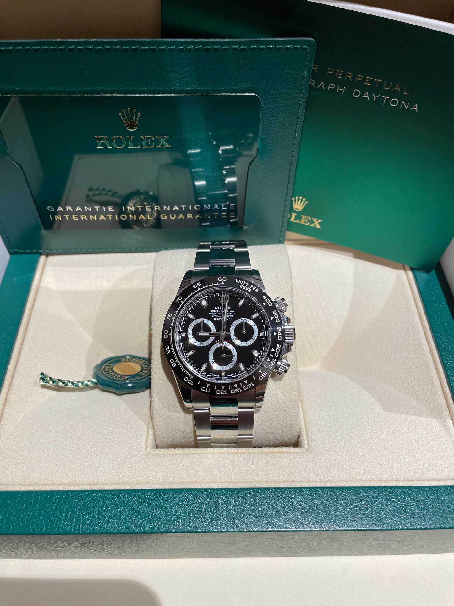 ROLEX DAYTONA 116500LN FULL SET 2020 NEW CARD