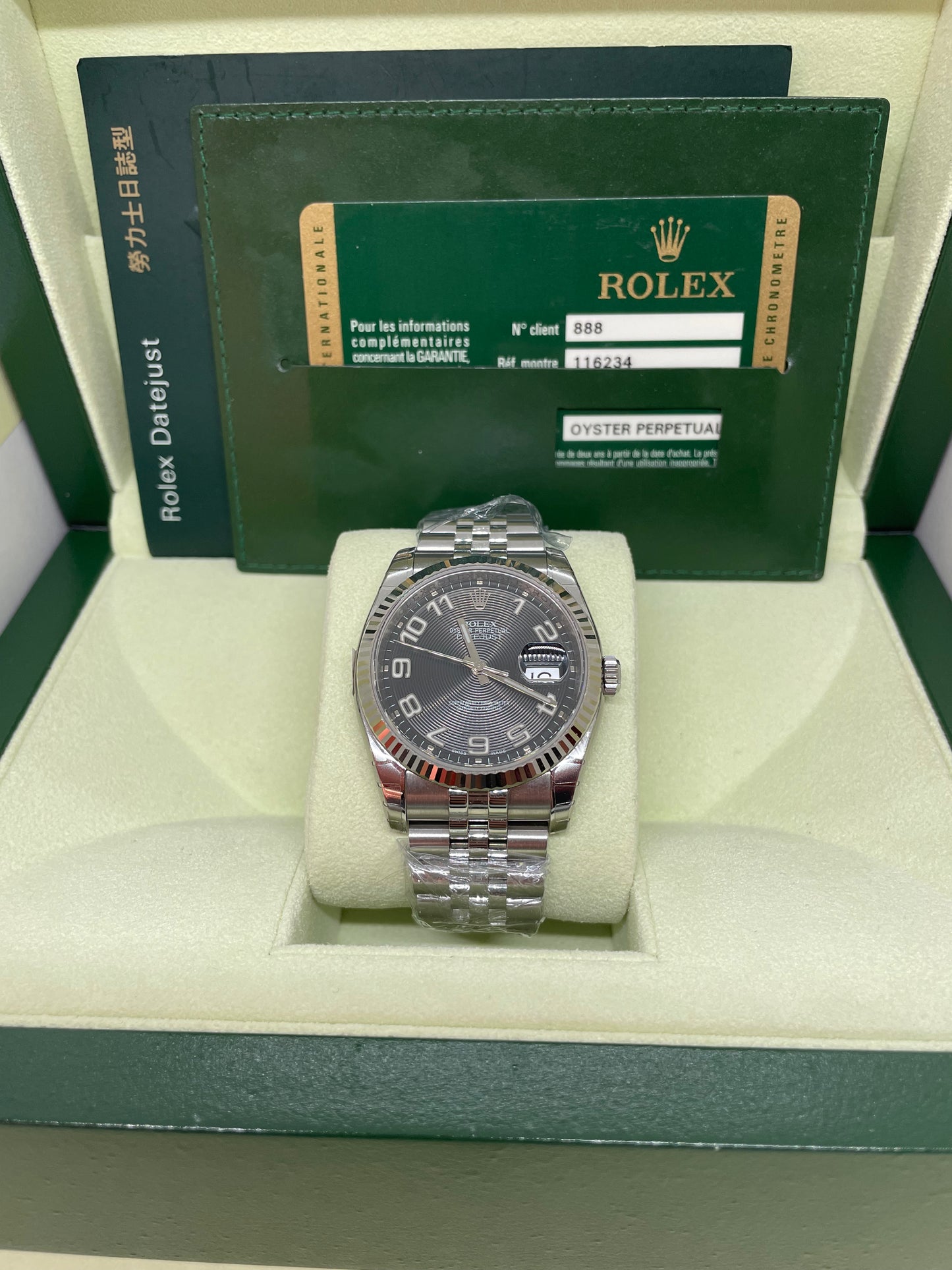 ROLEX DATE JUST 36 116234 NOS 2012