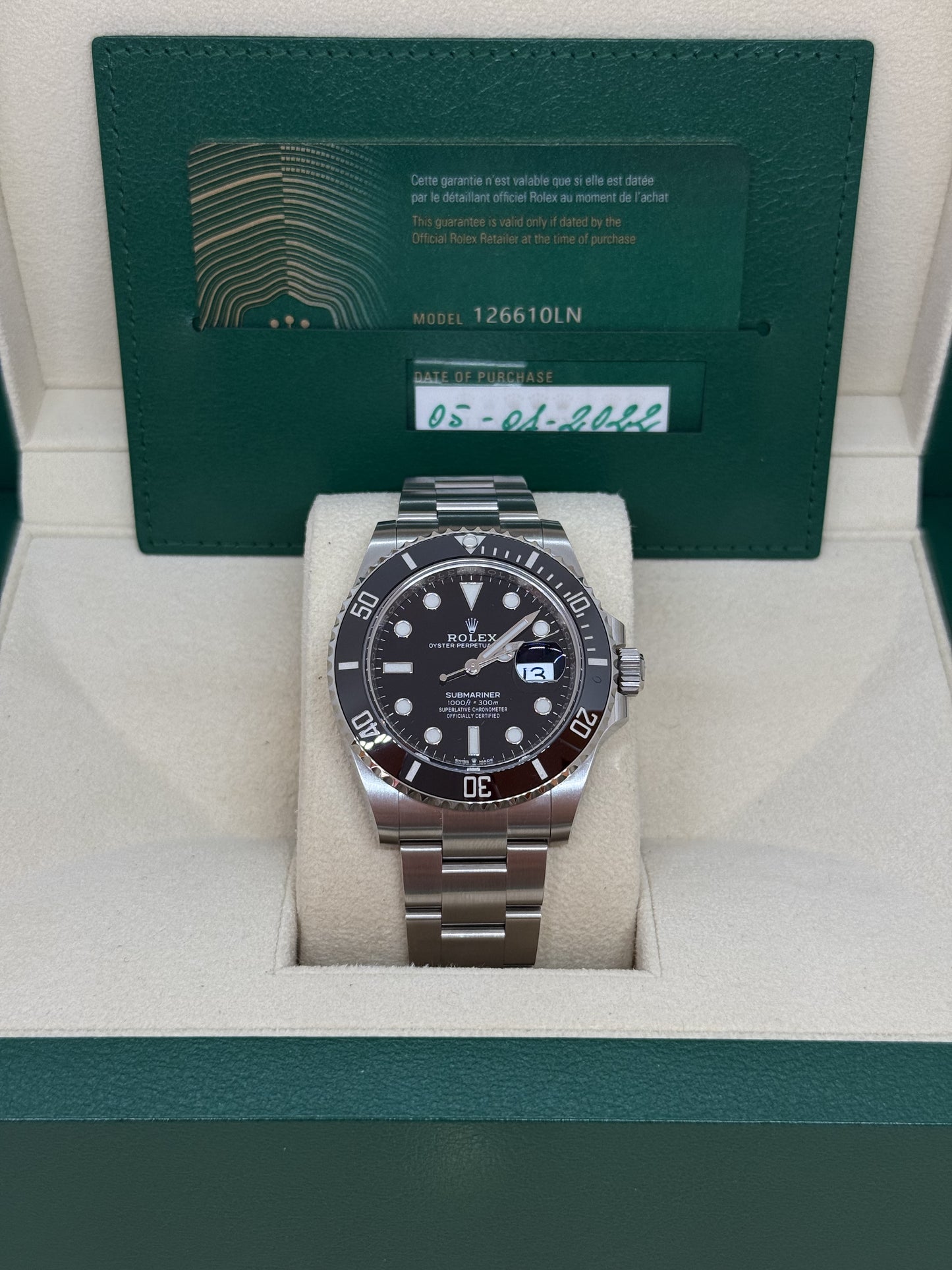 ROLEX SUBMARINER 126610LN ANNO 2022